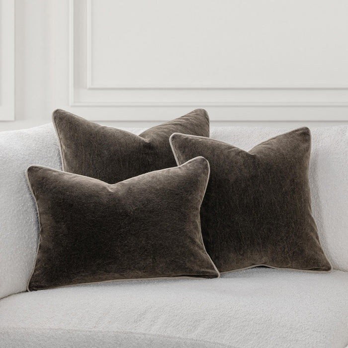 Classic Home - SLD Heirloom Velvet Pillow in Dark Clove 22x22 -Set of 2- V340014