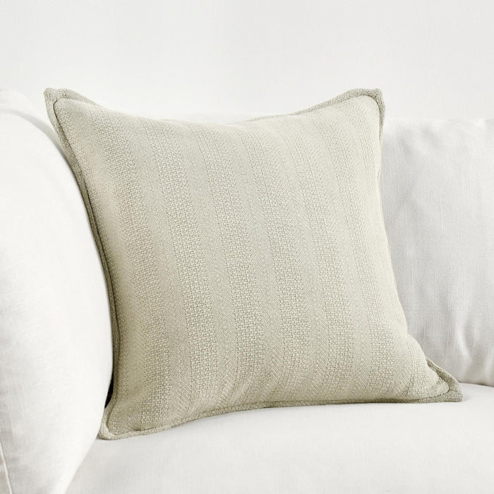 Villa By Classic Home - Matilda 100% Cotton 18” Stonewashed Throw Pillow, Natural - VE40002 - GreatFurnitureDeal