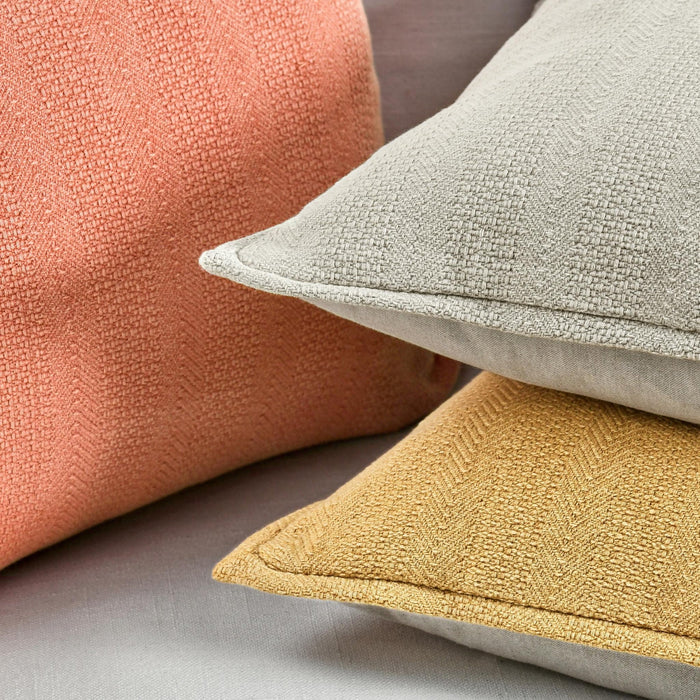 Villa By Classic Home - Matilda 100% Cotton 18” Stonewashed Throw Pillow, Natural - VE40002 - GreatFurnitureDeal