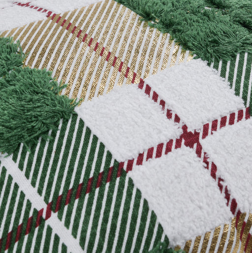 Villa By Classic Home - VE Plaid Texture Green Multi 14 x 20 Pillows (Set of 2) - VE550022 - GreatFurnitureDeal