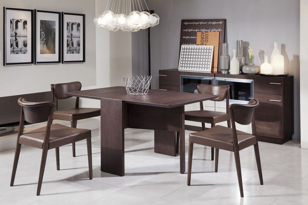 VIG Furniture - Modrest Union Modern Brown Oak Folding Dining Table - VGWCE551T-OAK - GreatFurnitureDeal