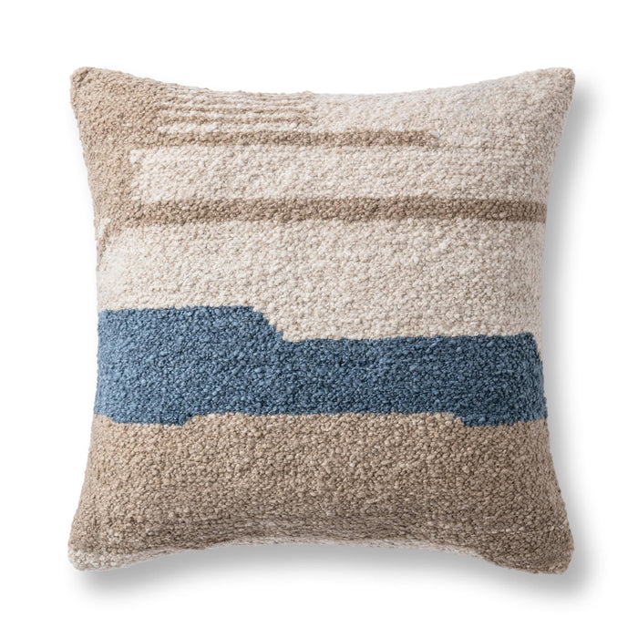 Villa By Classic Home - Performance Sita Blue Seal/ Natural 22x22 Pillows (Set of 2) - VO11001