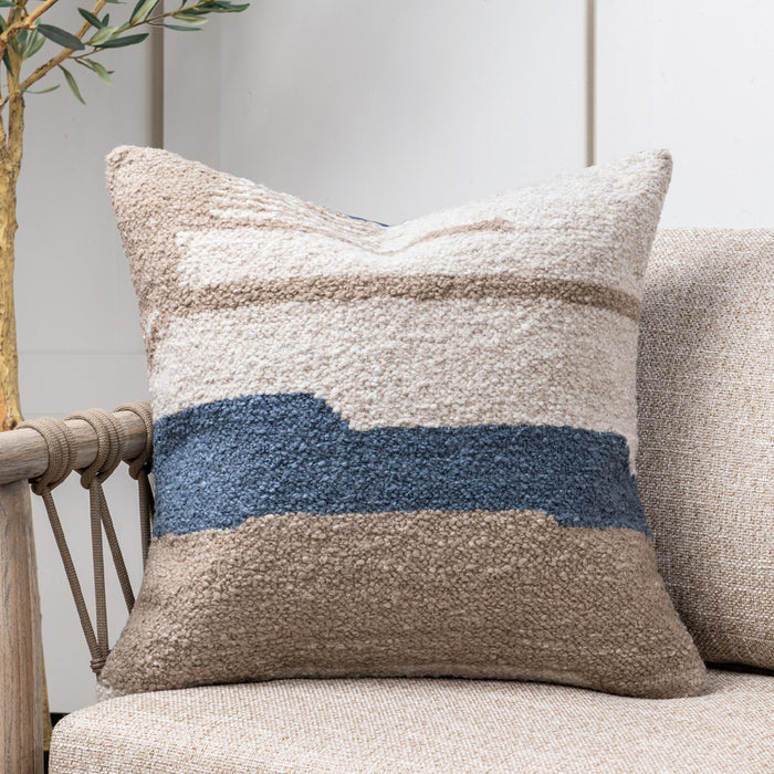 Villa By Classic Home - Performance Sita Blue Seal/ Natural 22x22 Pillows (Set of 2) - VO11001