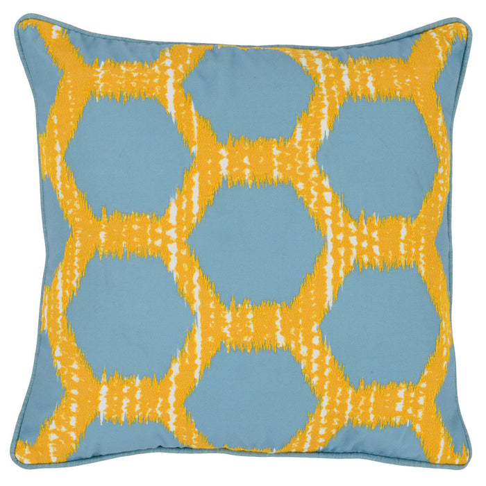 Villa By Classic Home - Indoor/Outdoor Gaines Yellow/Blue 20"x 20" Pillows (Set of 2) - VO20028 - GreatFurnitureDeal