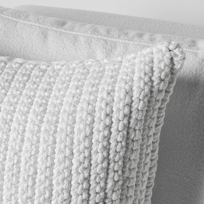 Villa By Classic Home - Prism 22" Performance Outdoor Throw Pillow, White - VO60000 - GreatFurnitureDeal