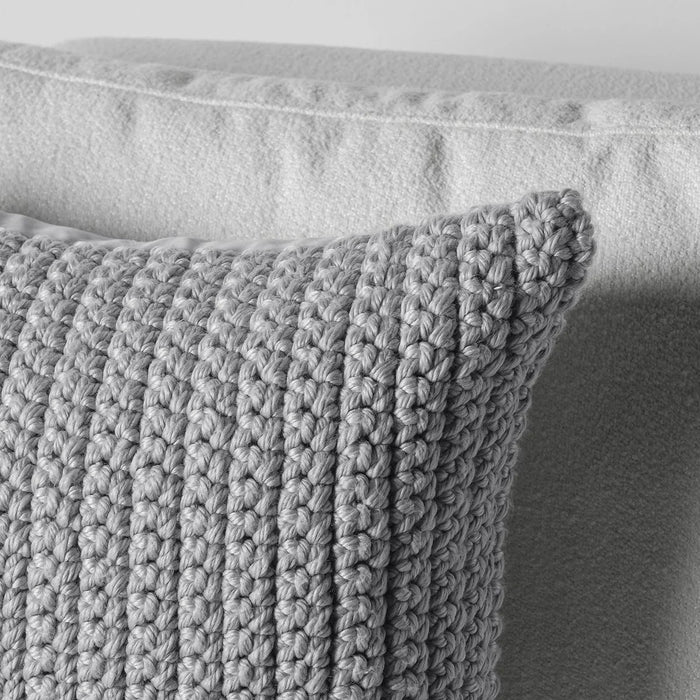 Villa By Classic Home - Prism 22" Performance Outdoor Throw Pillow, Light Gray -Set of 2- VO60002 - GreatFurnitureDeal