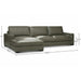 GFD Leather - Vancouver Upholstered Chaise Sectional in Portofino Cavalla - GTRX33-32/53 - GreatFurnitureDeal