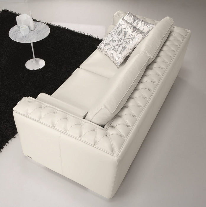 J&M Furniture - The Vanity Leather Sofa - 18343-S-WHT