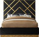 Meridian Furniture - Vector Black Velvet Upholstered King Bed - VectorBlack-K - GreatFurnitureDeal