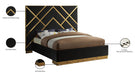 Meridian Furniture - Vector Black Velvet Upholstered King Bed - VectorBlack-K - GreatFurnitureDeal