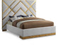Meridian Furniture - Vector White Velvet Upholstered Queen Bed - VectorWhite-Q - GreatFurnitureDeal