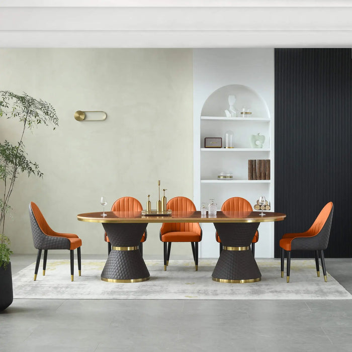 European Furniture - Vogue 9 Piece Dining Room Set - EF-27995