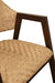 Worlds Away - Walter Round Back Armed Dining Chair With Woven Rattan Seat And Back Rest - WALTER - GreatFurnitureDeal