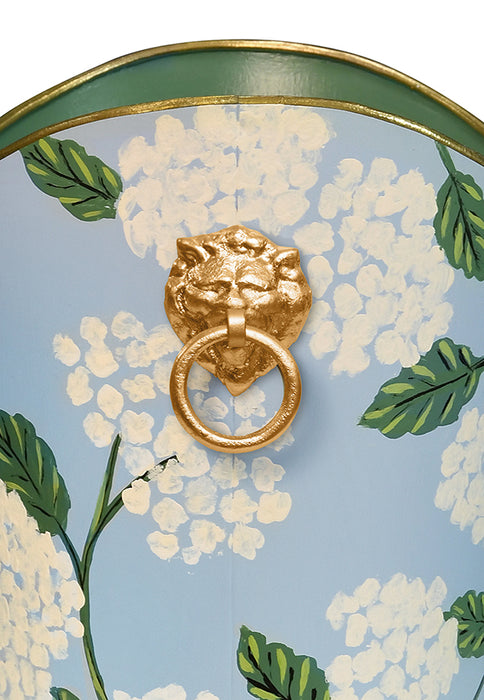 Worlds Away - Wblionov Small Oval Wastebasket With Raised Ends And Lion Handles - WBLIONOV-SM HYDR - GreatFurnitureDeal