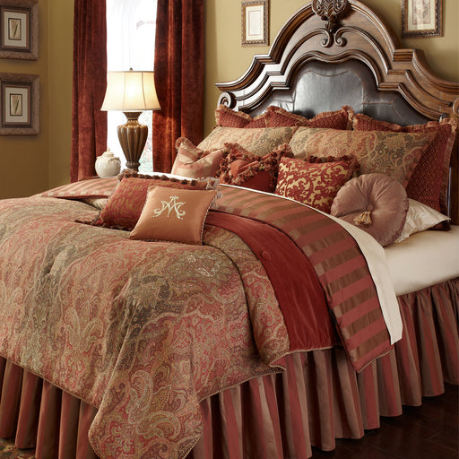 AICO Furniture - Woodside Park Queen Bedding Set (12pc) - AIC-BCS-QS12-WDSPRK-SPI - GreatFurnitureDeal