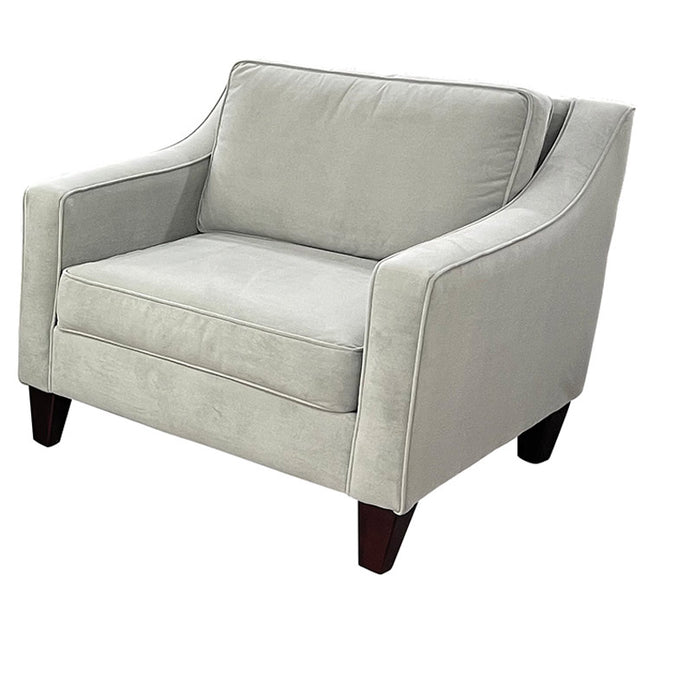 Mariano Italian Leather Furniture - Webster Chair in Bella Dove - 3350-10