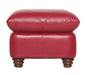 Mariano Italian Leather Furniture - Weston Ottoman in Cherry - WESTON-O - GreatFurnitureDeal