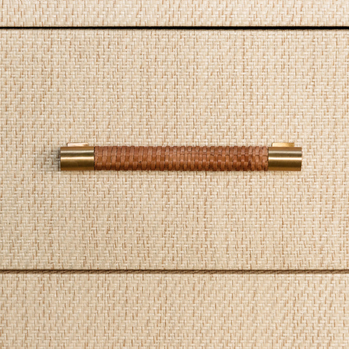 Worlds Away - Winchester Rattan Wrapped Handle with Antique Brass End Caps - WINCHESTER HBR