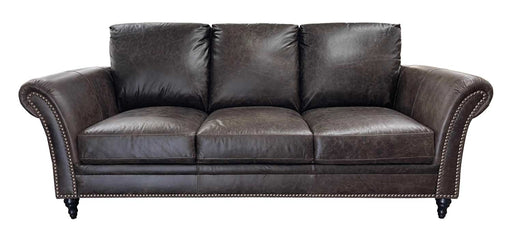 Mariano Italian Leather Furniture - Windish Sofa in Bomber Walnut - WINDISH-S - GreatFurnitureDeal