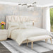 AICO Furniture - Westlyn"4pc Queen Comforter Set"Ivory - BCS-QS04-WSTLYN-IVY - GreatFurnitureDeal