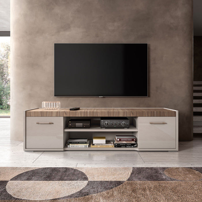 ESF Furniture - Nora Entertainment Center in High Gloss Lacquer - NORA-ENT - GreatFurnitureDeal