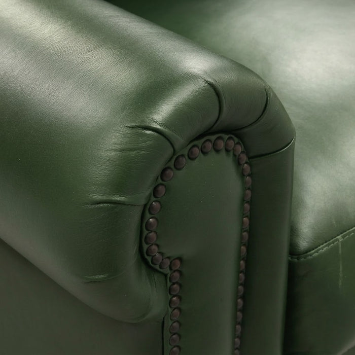 Mariano Italian Leather Furniture - Windsor Italian Green Leather Sofa - GTRX-WINDSOR-S - GreatFurnitureDeal