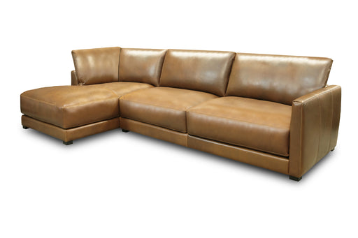 GFD Leather - Bravo Left Arm Facing Sofa Chaise - X14-33, 54-BrB - GreatFurnitureDeal
