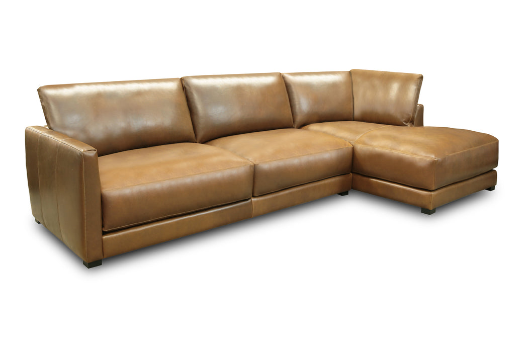 GFD Leather - Bravo Right Arm Facing Sofa Chaise - X14-32, 55-BrB