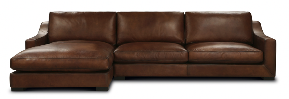 GFD Leather - Daytona Hand Antiqued All Leather Laf Chaise Sofa - X16-52/33