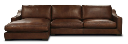 GFD Leather - Daytona Hand Antiqued All Leather Laf Chaise Luxe Sofa - X16-52/33 LUX - GreatFurnitureDeal