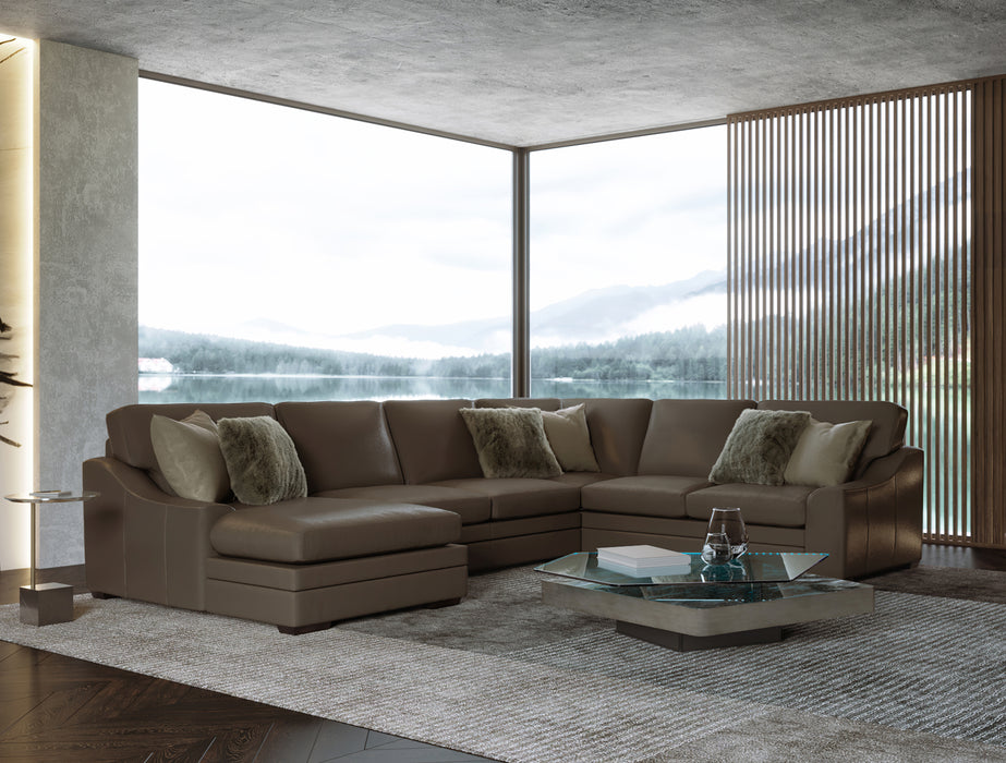 GFD Leather - Grayson All Leather Left Arm Chaise Corner Sectional - X19-52/21/85/23