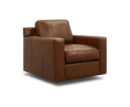 GFD Leather - Santiago Chair - Shown In Soleil Luggage - X1-10 - GreatFurnitureDeal