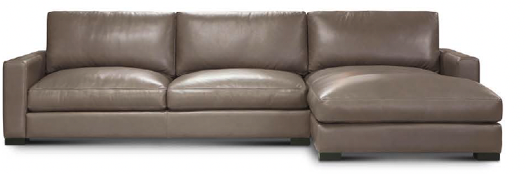 GFD Leather - Newport Right Arm Facing Chaise Two Piece Sectional - X33-33 52