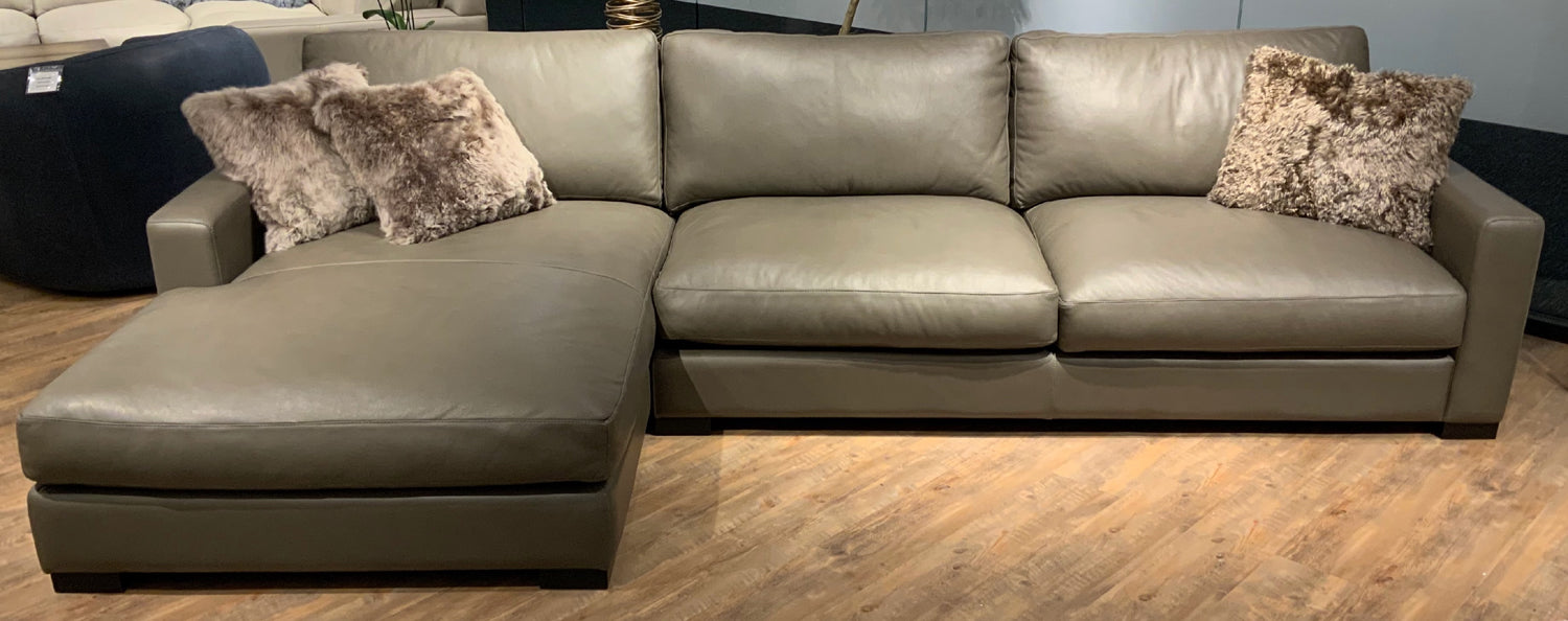GFD Leather - Newport Left Arm Facing Chaise Two Piece Sectional - X33-32 53
