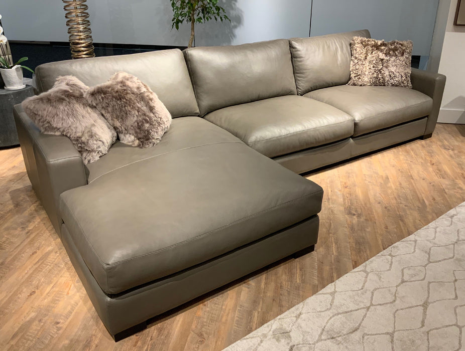 GFD Leather - Newport Left Arm Facing Chaise Two Piece Sectional - X33-32 53
