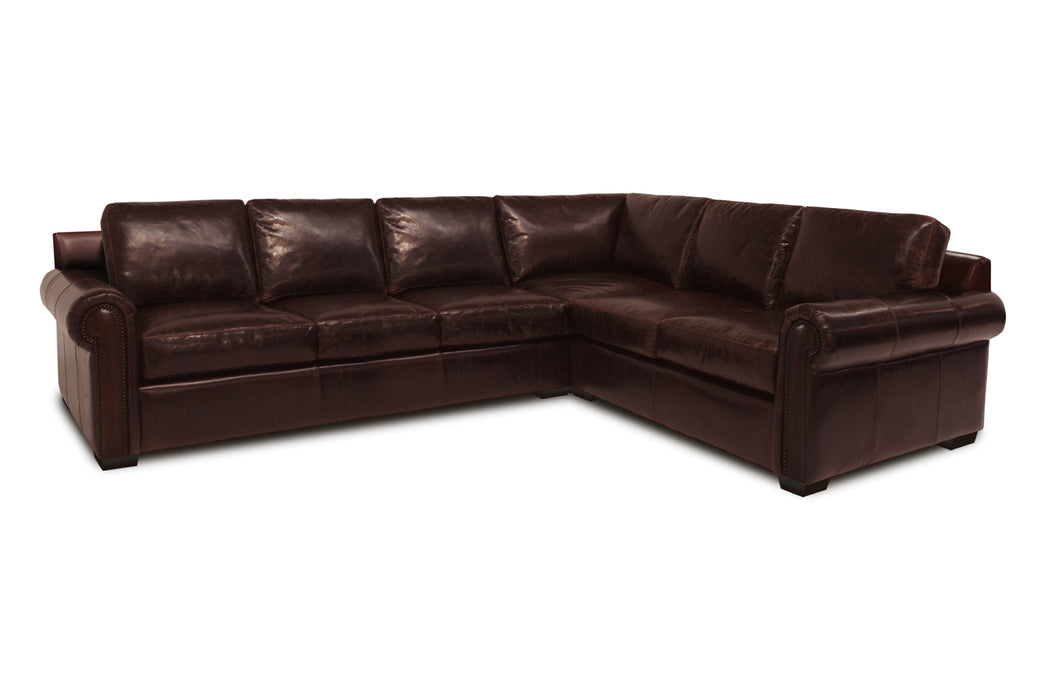 GFD Leather - Wembley All Leather Left Arm Facing Two Piece Sectional - X34-32/35 - GreatFurnitureDeal