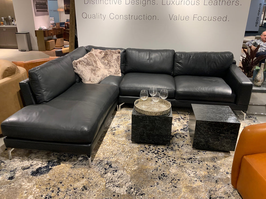 GFD Leather - Montreal All Leather Left Arm Facing Chaise Sectional - X38-33/54-BO - GreatFurnitureDeal