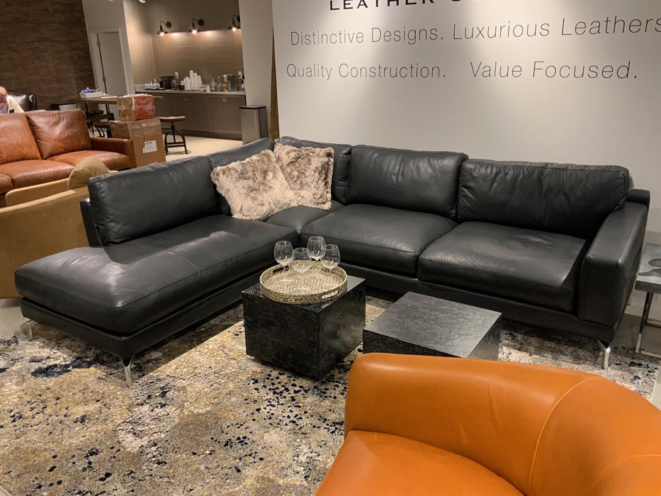 GFD Leather - Montreal All Leather Left Arm Facing Chaise Sectional - X38-33/54-BO - GreatFurnitureDeal