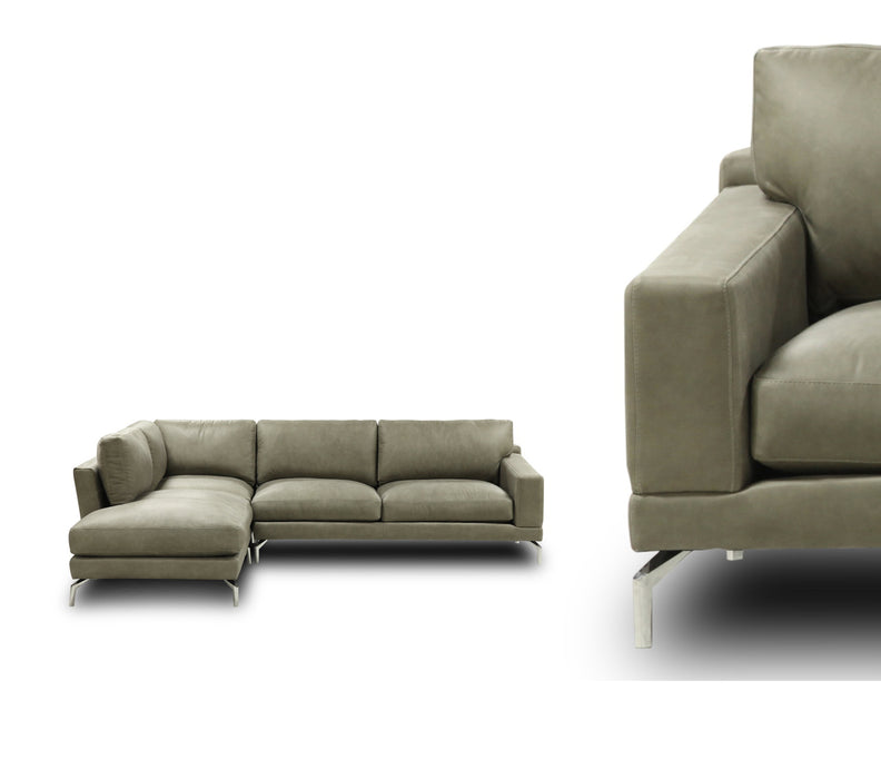 GFD Leather - Montreal All Leather Left Arm Facing Chaise Sectional - X38-33/54-PS - GreatFurnitureDeal
