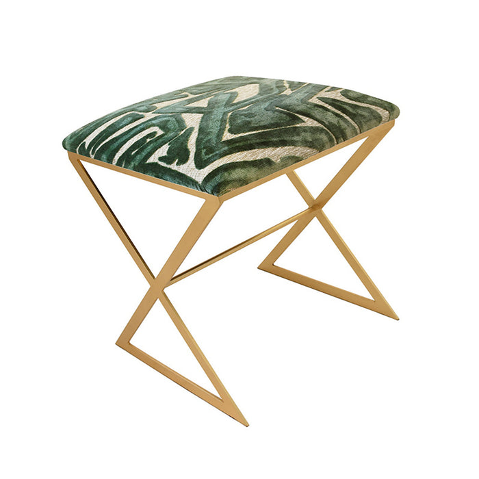 Worlds Away - X Side Stool - X SIDE GSEAGLASS - GreatFurnitureDeal