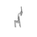 Worlds Away - York Antelope Figure in Silver Leaf - YORK S - GreatFurnitureDeal
