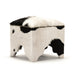 Zentique - Cow Hide Stool - ZEN007 Cow BW - GreatFurnitureDeal