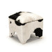 Zentique - Cow Hide Stool - ZEN007 Cow BW - GreatFurnitureDeal