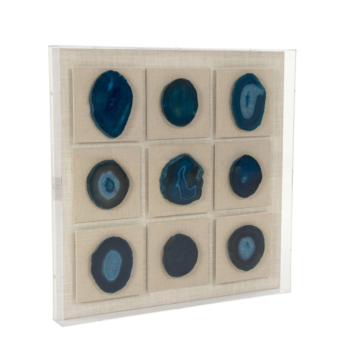 Zentique - Blue Geode in Acrylic Wall Art - ZEN38441C - GreatFurnitureDeal