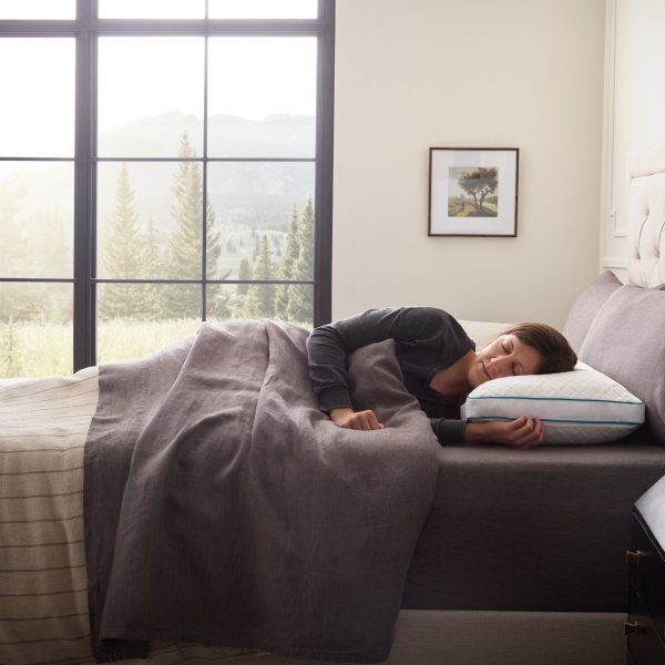 Malouf - FlexFill™ + Hyperchill™ Queen Shoulder Pillow - ZZQQSCPEHFSD - GreatFurnitureDeal