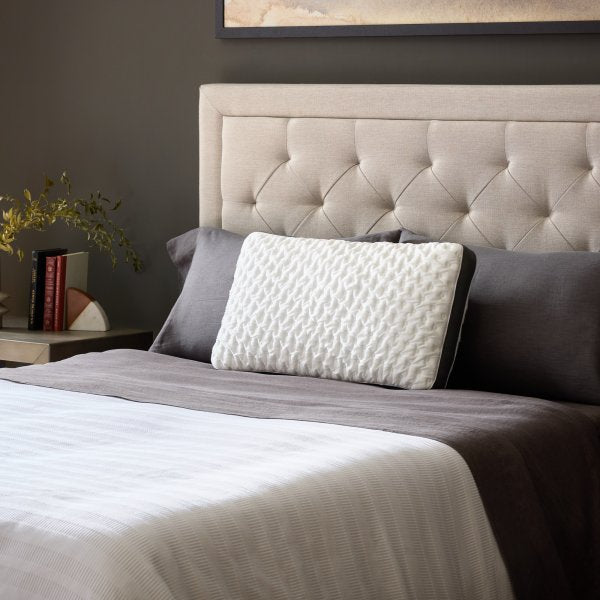 Malouf - Quilted Convolution Queen Pillow - ZZQQX2QC - GreatFurnitureDeal