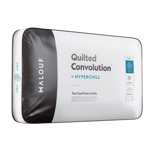 Malouf - Quilted Convolution Queen Pillow - ZZQQX2QC - GreatFurnitureDeal