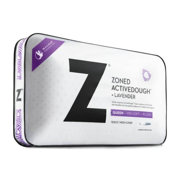Malouf - Zoned ActiveDough® Lavender Pillow - GreatFurnitureDeal