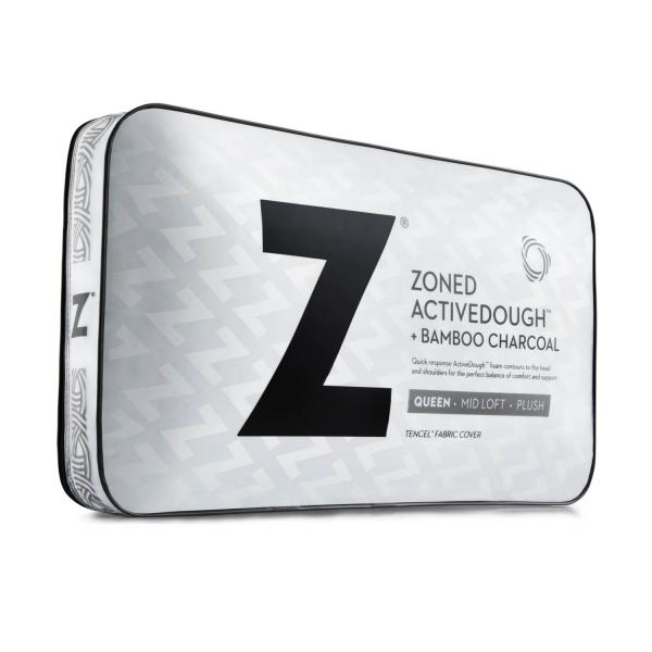 Malouf - Zoned ActiveDough® Bamboo Charcoal Pillow - GreatFurnitureDeal