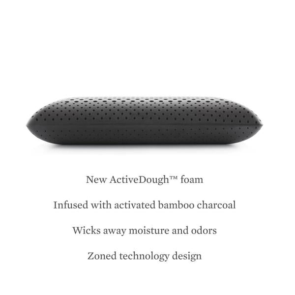 Malouf - Zoned ActiveDough® Bamboo Charcoal Pillow - GreatFurnitureDeal